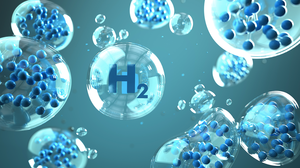 bubbles, with the middle one reading H2