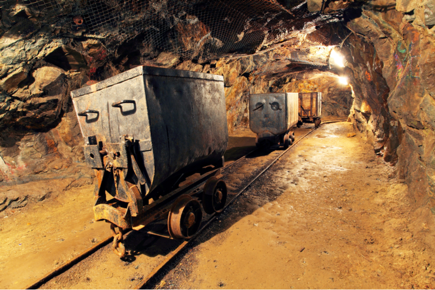 mining cart in a tunnel
