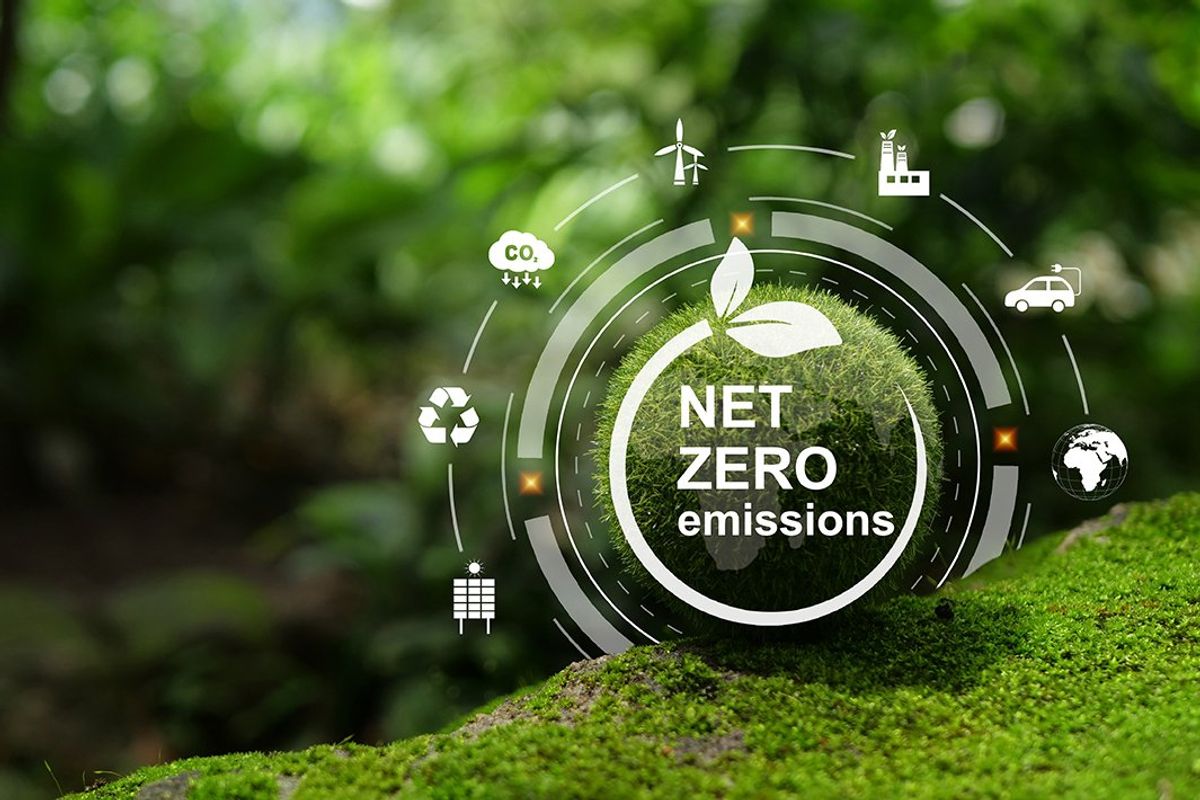 text saying "net-zero emissions"